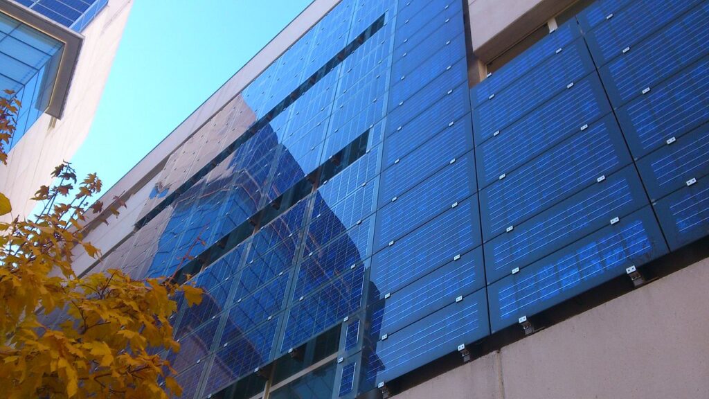 Pannello solare edificio